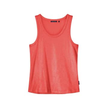 Summum Ribbed Tank Top Poppy In Red