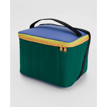 Baggu Puffy Cooler Bag Meadow Mix In Green