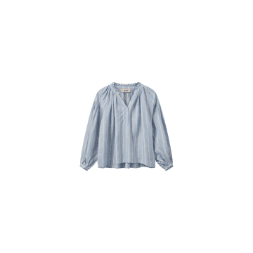 Mos Mosh Cashmere Blue Safi Striped Linen Shirt