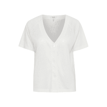 B.young Saskia T-shirt Button Top In White