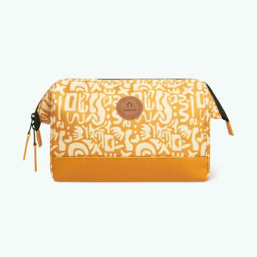 Cabaia Yellow Travel Bag With Patterns