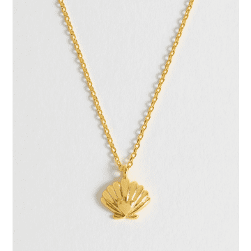 Estella Bartlett Scallop Heart Pendant Necklace In Gold