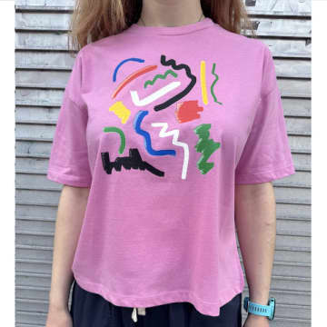 Miss Pompom Pink Scribble T-shirt
