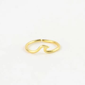 Shop Pineapple Island Surfer Girl Wave Ring In Gold