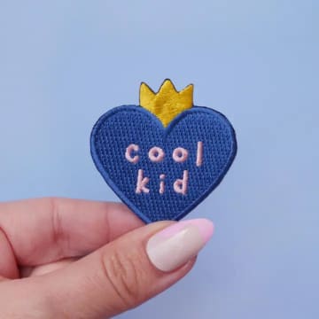 Malicieuse Cool Kid Iron-on Patch In Blue