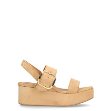 Alpe Sitges Strap Sandals Camel In White