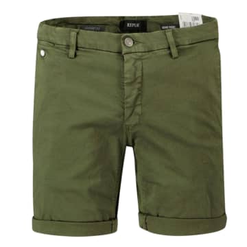 Shop Replay Benni Hyperflex Chino Shorts