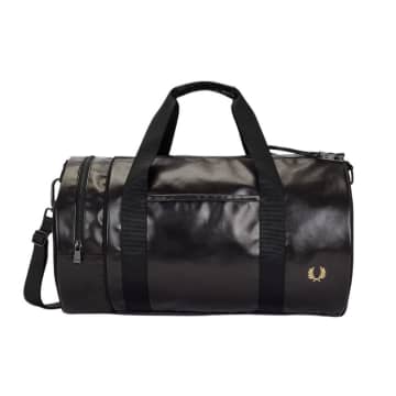 Fred Perry Tonnel Classic Barrel Bag In Black