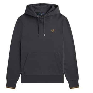Fred Perry Embroidered-logo Cotton Hoodie In Black