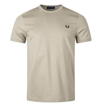 Fred Perry Logo T-shirt In Grey