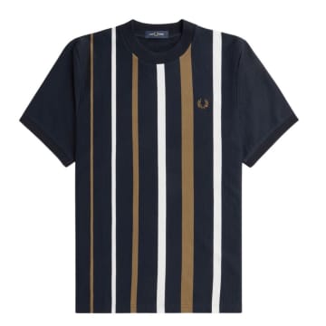Fred Perry Gradient Stripe T-shirt In Blue