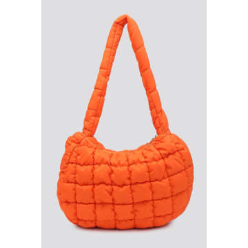 Milan Fashion Bags Soft Puffer Shoulder Bag In Orange