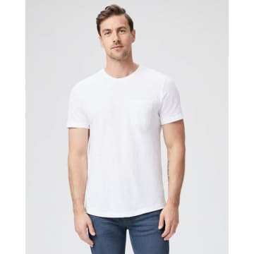 Paige - Kenneth Crew Slub Cotton T-shirt In Fresh White M868f96-7278