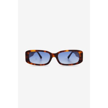Messyweekend Tortoise Blue Roxie Sunglasses In Brown