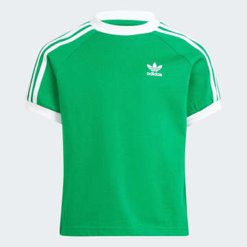 Adidas Originals Green 3 Stripes T Shirt