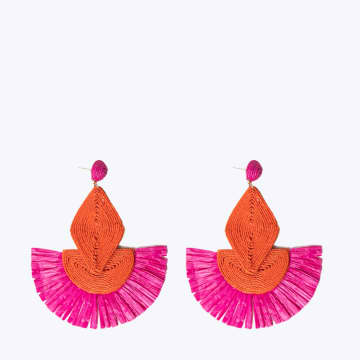 Latido Fringing Earrings In Pink