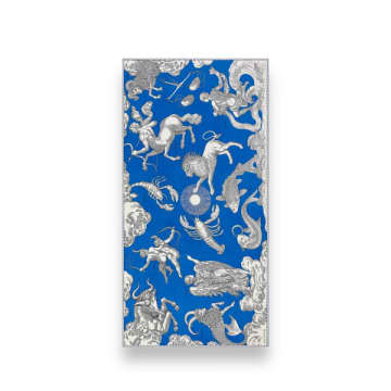 Inoui Editions Scarf 100 Cotton/silk Astrologie Blue