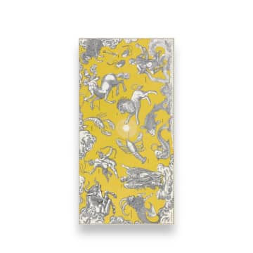 Inoui Editions Scarf 100 Cotton/silk Astrologie Yellow