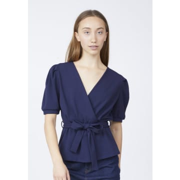 Sisterspoint Nasa Puff Sleeve Blouse In Blue