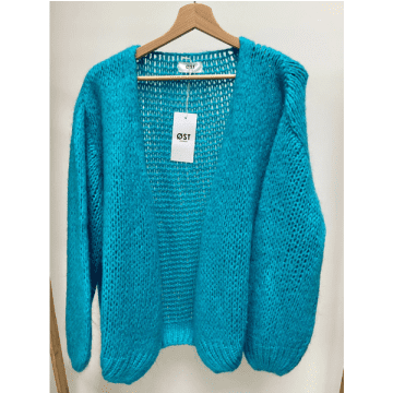 Shop Øst London | Smila Mohair Cardigan | Turquoise In Blue