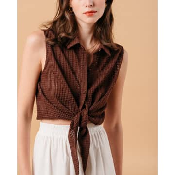 Grace & Mila | Mike Blouse In Brown