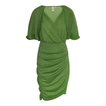 Y.a.s. | Tikka 2/4 Glitter Dress In Green
