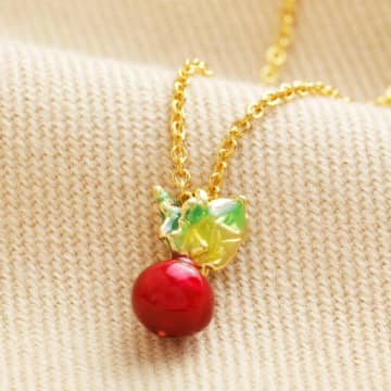 Shop Lisa Angel Radish Enamel Necklace In Gold