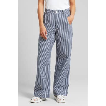 Shop Dedicated Stripe Blue Vara Workwear Pants