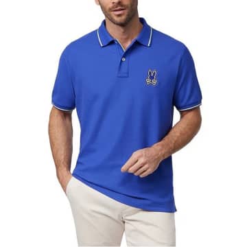 Shop Psycho Bunny - Lenox Pique Polo Shirt In Royal Blue B6k138b200 Roy