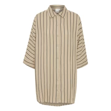 Shop Ichi Foxa Striped Beach Shirt