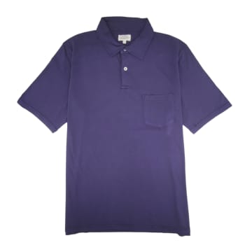 Shop Hartford Jersey Navy Jersey Polo In Blue