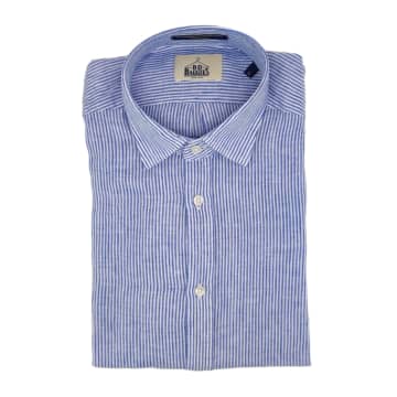 Shop Bd Baggies Bradford Linen Stripes Man Wim/blue Shirt