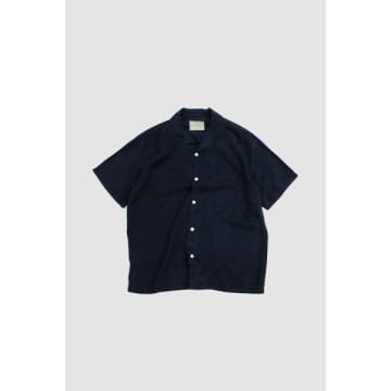 Shop Portuguese Flannel Dogtown Shirt Navy In Blue