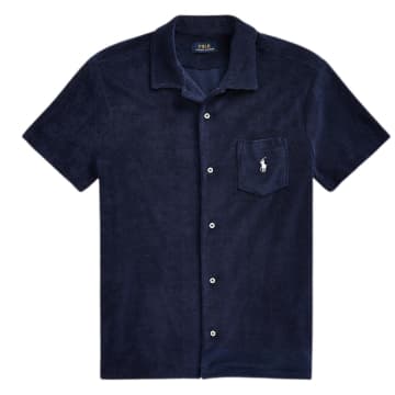 Shop Ralph Lauren Menswear Terry Cotton Short Sleeve Shirt
