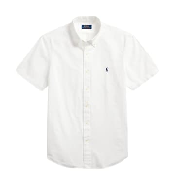 Shop Ralph Lauren Menswear Short Sleeve Sports Shirt In White