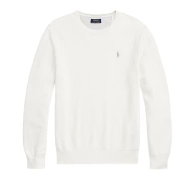 Shop Ralph Lauren Menswear Textured Cotton Crewneck Sweater