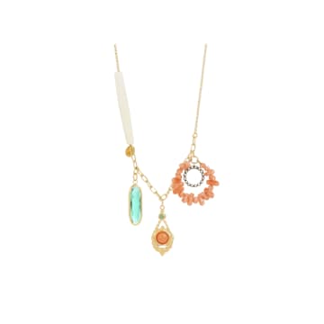 Shop Julie Sion Sunset Pampilles Long Necklace In Orange