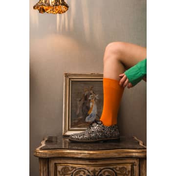 Shop Klue Orange Pastel Solid Socks