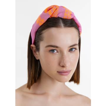 Shop Devotion Twins Twisted Hairband In Orange