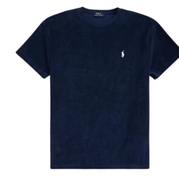 Shop Ralph Lauren Menswear Classic Fit Terry T-shirt In Blue