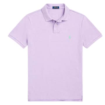 Shop Ralph Lauren Menswear Short Sleeve Knit Polo In Purple