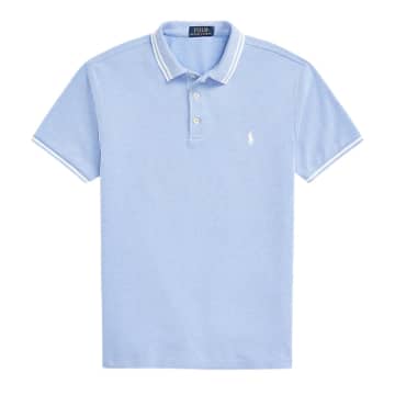 Shop Ralph Lauren Menswear Tipped Polo In Blue