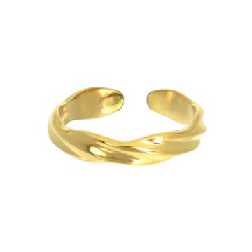 Shop Les Cléias Acier Inoxydable Golden Stainless Steel Ring Tilia
