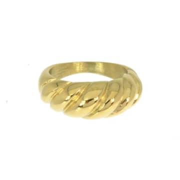 Shop Les Cléias Acier Inoxydable Play-gilded Or Silver Stainless Steel Ring In Metallic