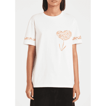 Shop Paul Smith Seedhead Scribble Graphic T-shirt Col: 01 White, Size: L