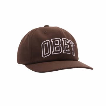 Shop Obey Academy 6 Panel In Chocolate