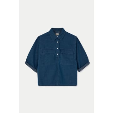 Shop Mads Norgaard Sargasso Soft Denim Hera Shirt In Blue