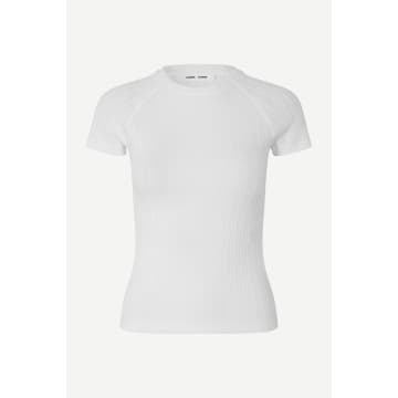 Shop Samsoe & Samsoe White Salinn T-shirt 15277