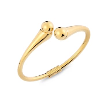 Shop Edblad Diego Bangle In 14k Gold Plating On Stainless Steel