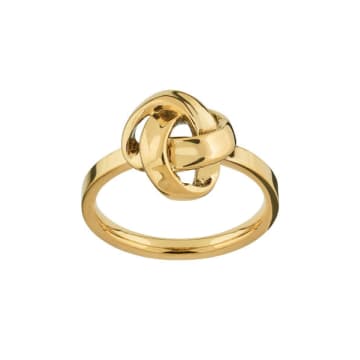 Shop Edblad Gala Ring In 14k Gold Plating On Stainless Steel